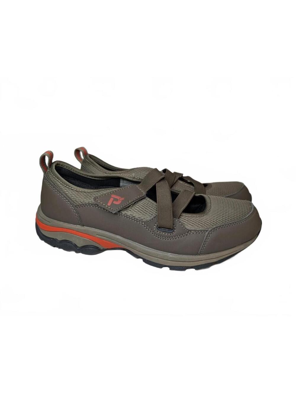 Propet Poppy Hiking Loafers Shoes Khaki Burnt Orange Women's Size 8